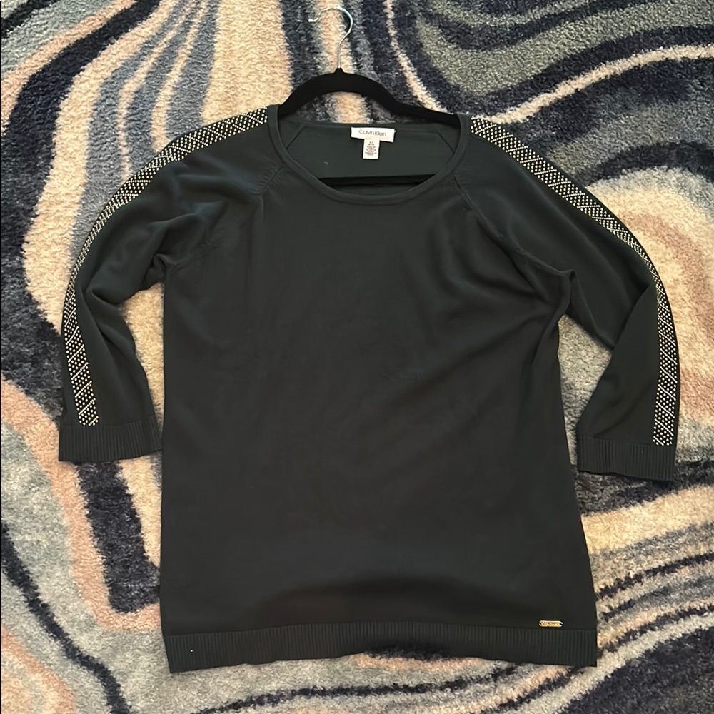 Calvin Klein Hunter Green Crew Neck Sweater